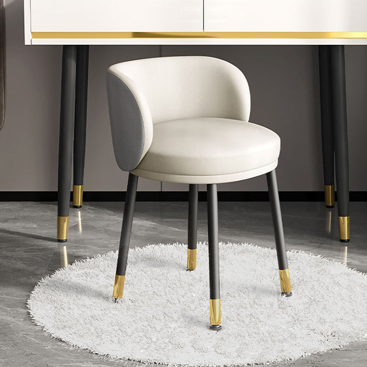 Nordic Style Armless Solid Back Chair Upholstered Side Chairs Clearhalo ' kitchen&dining_furn' 'Dining Chairs' 'Dining Tables & Seating' 'dining_chair' 'furn' 'furn_dining_chair' 'Furniture' 'furniture_dining_chair' 'Kitchen & Dining Furniture' 'kitchen' 4557825