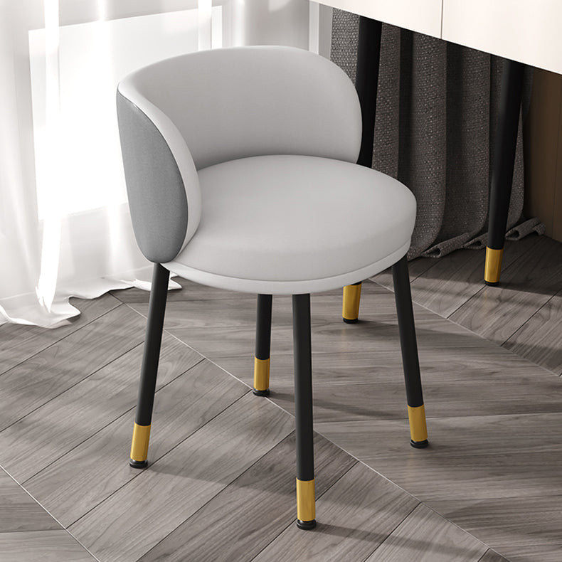 Nordic Style Armless Solid Back Chair Upholstered Side Chairs Clearhalo ' kitchen&dining_furn' 'Dining Chairs' 'Dining Tables & Seating' 'dining_chair' 'furn' 'furn_dining_chair' 'Furniture' 'furniture_dining_chair' 'Kitchen & Dining Furniture' 'kitchen' 4557830