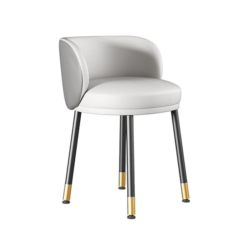 Nordic Style Armless Solid Back Chair Upholstered Side Chairs Clearhalo ' kitchen&dining_furn' 'Dining Chairs' 'Dining Tables & Seating' 'dining_chair' 'furn' 'furn_dining_chair' 'Furniture' 'furniture_dining_chair' 'Kitchen & Dining Furniture' 'kitchen' 4557831