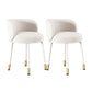 Nordic Style Armless Solid Back Chair Upholstered Side Chairs White 2 Piece Set Clearhalo ' kitchen&dining_furn' 'Dining Chairs' 'Dining Tables & Seating' 'dining_chair' 'furn' 'furn_dining_chair' 'Furniture' 'furniture_dining_chair' 'Kitchen & Dining Furniture' 'kitchen' 4557832