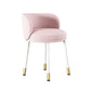 Nordic Style Armless Solid Back Chair Upholstered Side Chairs Pink 1 Piece Clearhalo ' kitchen&dining_furn' 'Dining Chairs' 'Dining Tables & Seating' 'dining_chair' 'furn' 'furn_dining_chair' 'Furniture' 'furniture_dining_chair' 'Kitchen & Dining Furniture' 'kitchen' 4557836