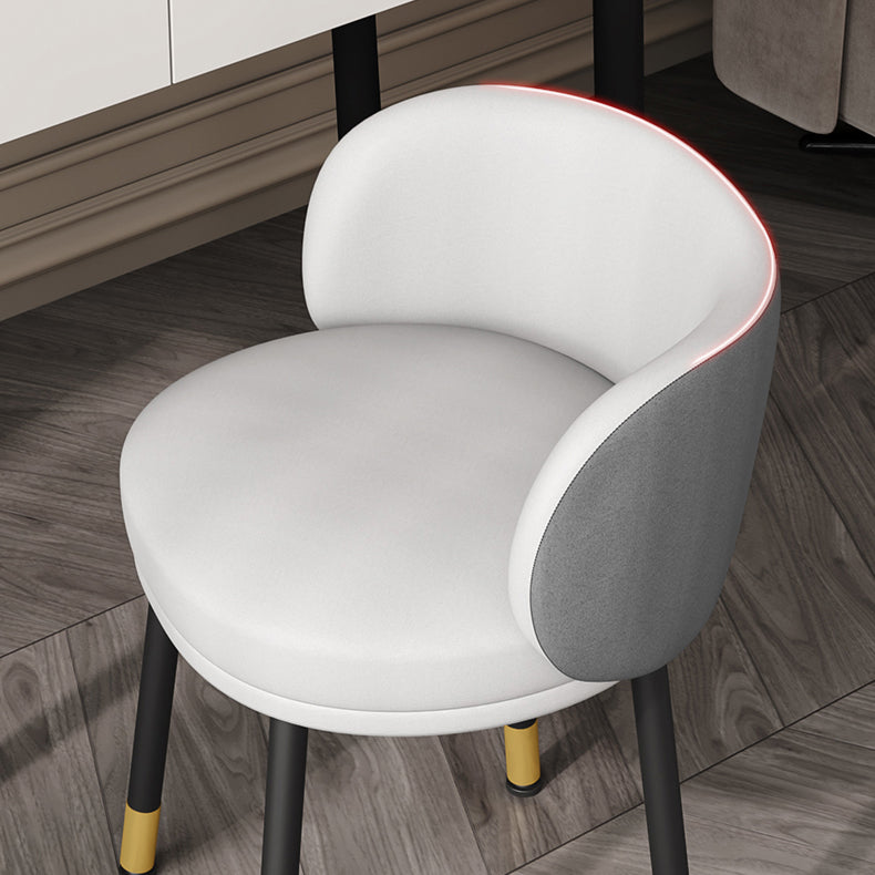 Nordic Style Armless Solid Back Chair Upholstered Side Chairs Clearhalo ' kitchen&dining_furn' 'Dining Chairs' 'Dining Tables & Seating' 'dining_chair' 'furn' 'furn_dining_chair' 'Furniture' 'furniture_dining_chair' 'Kitchen & Dining Furniture' 'kitchen' 4557838
