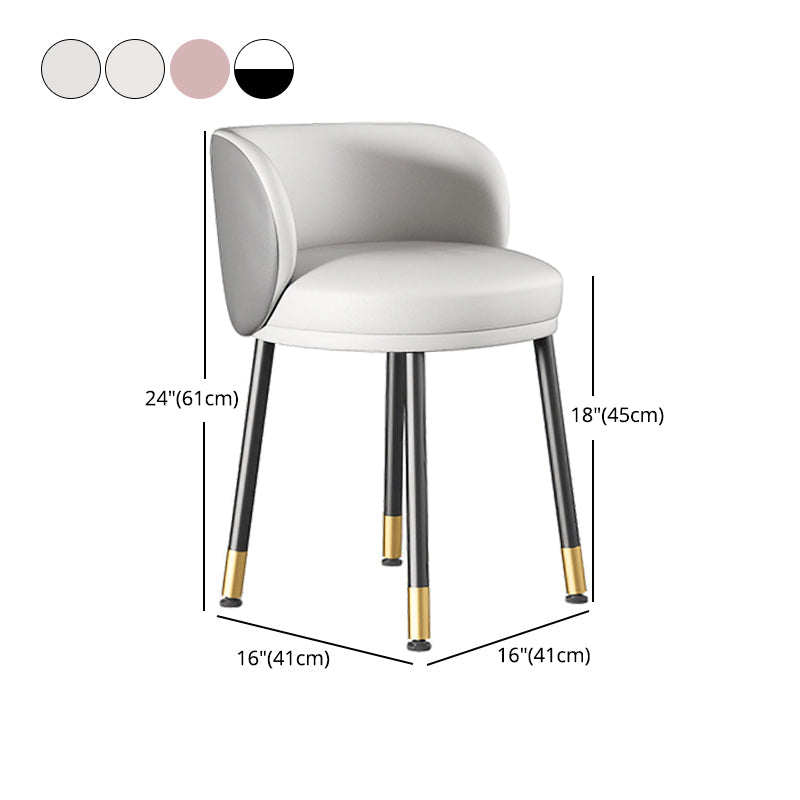 Nordic Style Armless Solid Back Chair Upholstered Side Chairs Clearhalo ' kitchen&dining_furn' 'Dining Chairs' 'Dining Tables & Seating' 'dining_chair' 'furn' 'furn_dining_chair' 'Furniture' 'furniture_dining_chair' 'Kitchen & Dining Furniture' 'kitchen' 4557844