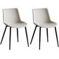 Contemporary Style Dining Chairs Dining Armless Side Chair with Metal Legs Beige 2 Piece Set Clearhalo ' kitchen&dining_furn' 'Dining Chairs' 'Dining Tables & Seating' 'dining_chair' 'furn' 'furn_dining_chair' 'Furniture' 'furniture_dining_chair' 'Kitchen & Dining Furniture' 'kitchen' 4557859