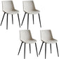Contemporary Style Dining Chairs Dining Armless Side Chair with Metal Legs Beige 4 Piece Set Clearhalo ' kitchen&dining_furn' 'Dining Chairs' 'Dining Tables & Seating' 'dining_chair' 'furn' 'furn_dining_chair' 'Furniture' 'furniture_dining_chair' 'Kitchen & Dining Furniture' 'kitchen' 4557861