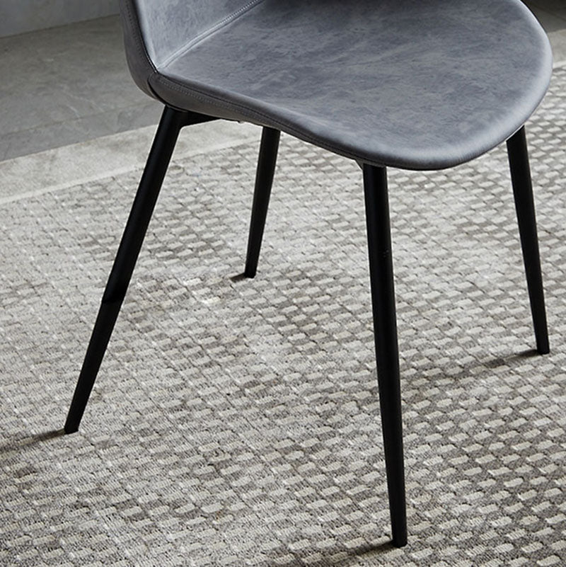 Contemporary Style Dining Chairs Dining Armless Side Chair with Metal Legs Clearhalo ' kitchen&dining_furn' 'Dining Chairs' 'Dining Tables & Seating' 'dining_chair' 'furn' 'furn_dining_chair' 'Furniture' 'furniture_dining_chair' 'Kitchen & Dining Furniture' 'kitchen' 4557862