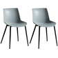 Contemporary Style Dining Chairs Dining Armless Side Chair with Metal Legs Gray-Green 2 Piece Set Clearhalo ' kitchen&dining_furn' 'Dining Chairs' 'Dining Tables & Seating' 'dining_chair' 'furn' 'furn_dining_chair' 'Furniture' 'furniture_dining_chair' 'Kitchen & Dining Furniture' 'kitchen' 4557866