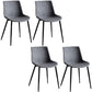 Contemporary Style Dining Chairs Dining Armless Side Chair with Metal Legs Gray Blue 4 Piece Set Clearhalo ' kitchen&dining_furn' 'Dining Chairs' 'Dining Tables & Seating' 'dining_chair' 'furn' 'furn_dining_chair' 'Furniture' 'furniture_dining_chair' 'Kitchen & Dining Furniture' 'kitchen' 4557873