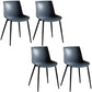 Contemporary Style Dining Chairs Dining Armless Side Chair with Metal Legs Dark Gray 4 Piece Set Clearhalo ' kitchen&dining_furn' 'Dining Chairs' 'Dining Tables & Seating' 'dining_chair' 'furn' 'furn_dining_chair' 'Furniture' 'furniture_dining_chair' 'Kitchen & Dining Furniture' 'kitchen' 4557876