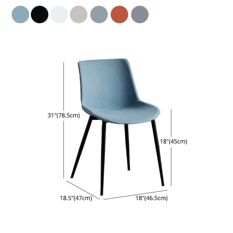 Contemporary Style Dining Chairs Dining Armless Side Chair with Metal Legs Clearhalo ' kitchen&dining_furn' 'Dining Chairs' 'Dining Tables & Seating' 'dining_chair' 'furn' 'furn_dining_chair' 'Furniture' 'furniture_dining_chair' 'Kitchen & Dining Furniture' 'kitchen' 4557877