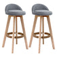 Scandinavia Bar-stool Wooden Legs Round Seat Bar Stool for Kitchen Grey 2 Piece Set Clearhalo 'Bar Furniture' 'Bar Stools' 'bar_stools' 'furn' 'furn_bar_stools' 'furniture_bar_stools' 'Kitchen & Dining Furniture' 'kitchen&dining_furn' 'kitchen' 'kitchen_furn' Furniture' 4558631