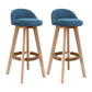 Scandinavia Bar-stool Wooden Legs Round Seat Bar Stool for Kitchen Dark Blue 2 Piece Set Clearhalo 'Bar Furniture' 'Bar Stools' 'bar_stools' 'furn' 'furn_bar_stools' 'furniture_bar_stools' 'Kitchen & Dining Furniture' 'kitchen&dining_furn' 'kitchen' 'kitchen_furn' Furniture' 4558643
