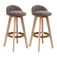 Scandinavia Bar-stool Wooden Legs Round Seat Bar Stool for Kitchen Brown 2 Piece Set Clearhalo 'Bar Furniture' 'Bar Stools' 'bar_stools' 'furn' 'furn_bar_stools' 'furniture_bar_stools' 'Kitchen & Dining Furniture' 'kitchen&dining_furn' 'kitchen' 'kitchen_furn' Furniture' 4558647