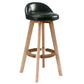 Scandinavia Bar-stool Wooden Legs Round Seat Bar Stool for Kitchen Blackish Green 1 Piece Clearhalo 'Bar Furniture' 'Bar Stools' 'bar_stools' 'furn' 'furn_bar_stools' 'furniture_bar_stools' 'Kitchen & Dining Furniture' 'kitchen&dining_furn' 'kitchen' 'kitchen_furn' Furniture' 4558664
