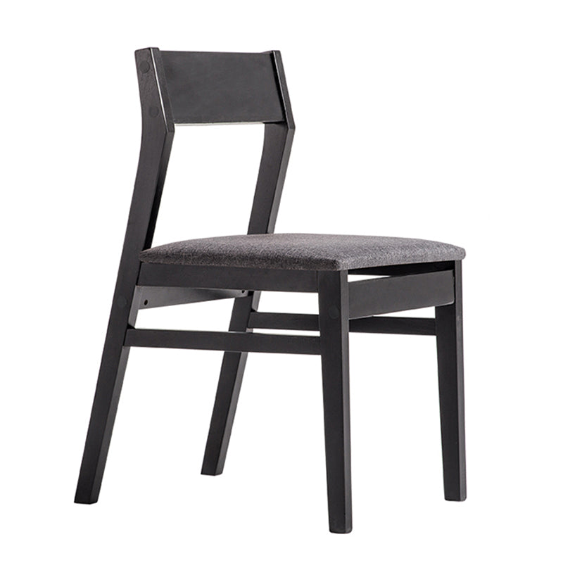 Contemporary Dining Chairs Kitchen Dining Armless Side Chair with Wooden Legs Black Fabric 1 Piece Clearhalo ' kitchen&dining_furn' 'Dining Chairs' 'Dining Tables & Seating' 'dining_chair' 'furn' 'furn_dining_chair' 'Furniture' 'furniture_dining_chair' 'Kitchen & Dining Furniture' 'kitchen' 4558709