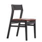 Contemporary Dining Chairs Kitchen Dining Armless Side Chair with Wooden Legs Black Faux Leather 1 Piece Clearhalo ' kitchen&dining_furn' 'Dining Chairs' 'Dining Tables & Seating' 'dining_chair' 'furn' 'furn_dining_chair' 'Furniture' 'furniture_dining_chair' 'Kitchen & Dining Furniture' 'kitchen' 4558711