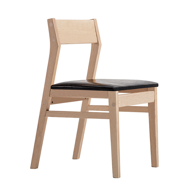 Contemporary Dining Chairs Kitchen Dining Armless Side Chair with Wooden Legs Wood Faux Leather 1 Piece Clearhalo ' kitchen&dining_furn' 'Dining Chairs' 'Dining Tables & Seating' 'dining_chair' 'furn' 'furn_dining_chair' 'Furniture' 'furniture_dining_chair' 'Kitchen & Dining Furniture' 'kitchen' 4558713