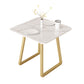 Marble Sled Base Dining Collection Industrial Style Dining Table for Home Gray-Gold Without Chairs Clearhalo ' dining_table' 'Dining Tables & Seating' 'Dining Tables' 'furn' 'furn_dining_table' 'Furniture' 'furniture_dining_table' 'Kitchen & Dining Furniture' 'kitchen&dining_furn' 'kitchen' 'kitchen_dining_table' 4558725