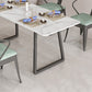 Marble Sled Base Dining Collection Industrial Style Dining Table for Home Clearhalo ' dining_table' 'Dining Tables & Seating' 'Dining Tables' 'furn' 'furn_dining_table' 'Furniture' 'furniture_dining_table' 'Kitchen & Dining Furniture' 'kitchen&dining_furn' 'kitchen' 'kitchen_dining_table' 4558726