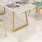 Marble Sled Base Dining Collection Industrial Style Dining Table for Home Clearhalo ' dining_table' 'Dining Tables & Seating' 'Dining Tables' 'furn' 'furn_dining_table' 'Furniture' 'furniture_dining_table' 'Kitchen & Dining Furniture' 'kitchen&dining_furn' 'kitchen' 'kitchen_dining_table' 4558727