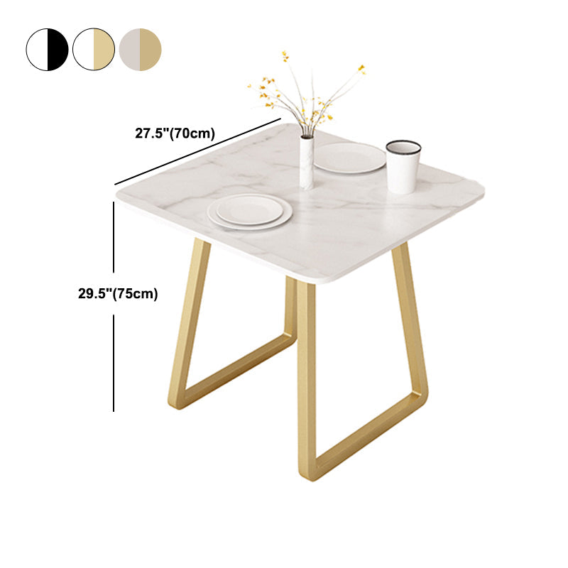 Marble Sled Base Dining Collection Industrial Style Dining Table for Home Clearhalo ' dining_table' 'Dining Tables & Seating' 'Dining Tables' 'furn' 'furn_dining_table' 'Furniture' 'furniture_dining_table' 'Kitchen & Dining Furniture' 'kitchen&dining_furn' 'kitchen' 'kitchen_dining_table' 4558734