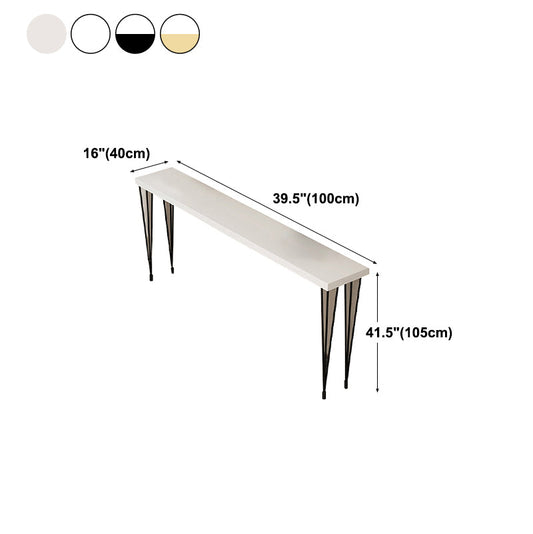 White Modern Style Bar Table in Wood and Iron Bar Table Indoor Bar Table Clearhalo 'Bar Furniture' 'Bar Tables' 'bar_tables' 'furn' 'furn_bar_tables' 'Furniture' 'furniture_bar_tables' 'Kitchen & Dining Furniture' 4558780