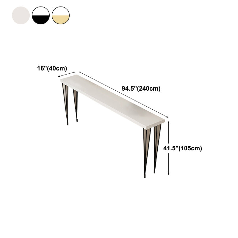 White Modern Style Bar Table in Wood and Iron Bar Table Indoor Bar Table Clearhalo 'Bar Furniture' 'Bar Tables' 'bar_tables' 'furn' 'furn_bar_tables' 'Furniture' 'furniture_bar_tables' 'Kitchen & Dining Furniture' 4558783