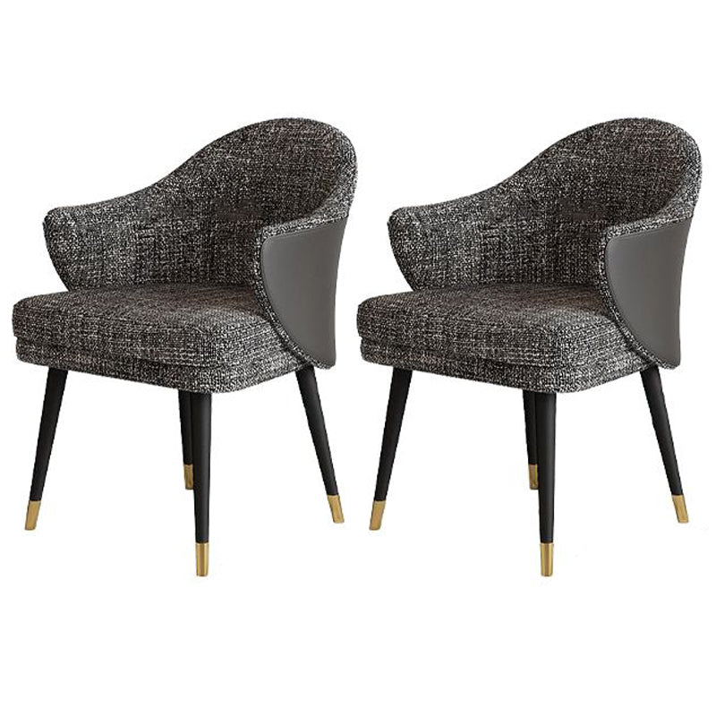 Contemporary 1/2/5 Pieces Dining Set Round Dining Room Table Set for Home 2 Grey Chairs Clearhalo 'Dining Room Sets' 'Dining Tables & Seating' 'dining_room_set' 'furn' 'furn_dining_room_set' 'Furniture' 'furniture_dining_room_set' 'Kitchen & Dining Furniture' 'kitchen&dining_furn' 'kitchen' 4570140