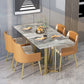 1/2/5/7 Pieces Luxury Dining Set Sintered Stone Dining Table with Leather Chairs Clearhalo 'Dining Room Sets' 'Dining Tables & Seating' 'dining_room_set' 'furn' 'furn_dining_room_set' 'Furniture' 'furniture_dining_room_set' 'Kitchen & Dining Furniture' 'kitchen&dining_furn' 'kitchen' 4570184