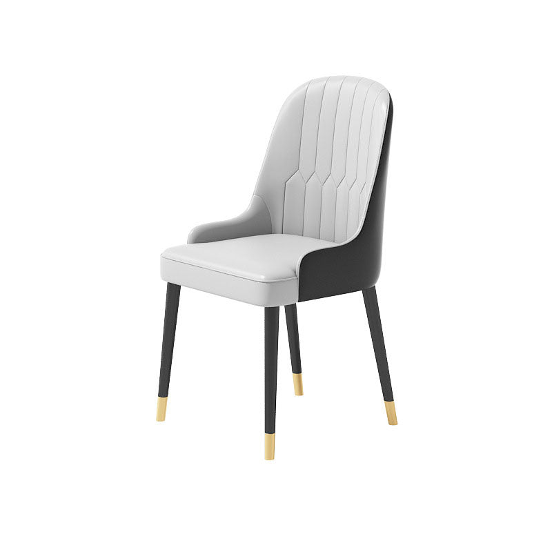 Glam Style 1/3/4/5 Pieces Dining Set Round Sintered Stone Dining Table Set 1 White Chair Clearhalo 'Dining Room Sets' 'Dining Tables & Seating' 'dining_room_set' 'furn' 'furn_dining_room_set' 'Furniture' 'furniture_dining_room_set' 'Kitchen & Dining Furniture' 'kitchen&dining_furn' 'kitchen' 4570196