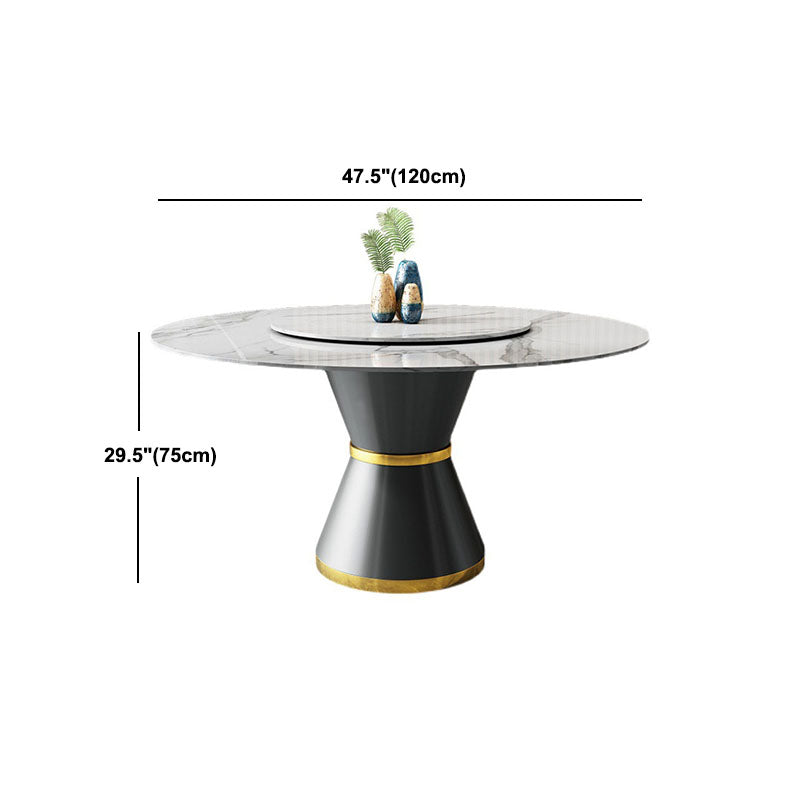 Glam 1/4/5/7 Pieces Table and Chair Set Sintered Stone Dining Table and Chairs Clearhalo 'Dining Room Sets' 'Dining Tables & Seating' 'dining_room_set' 'furn' 'furn_dining_room_set' 'Furniture' 'furniture_dining_room_set' 'Kitchen & Dining Furniture' 'kitchen&dining_furn' 'kitchen' 4570222