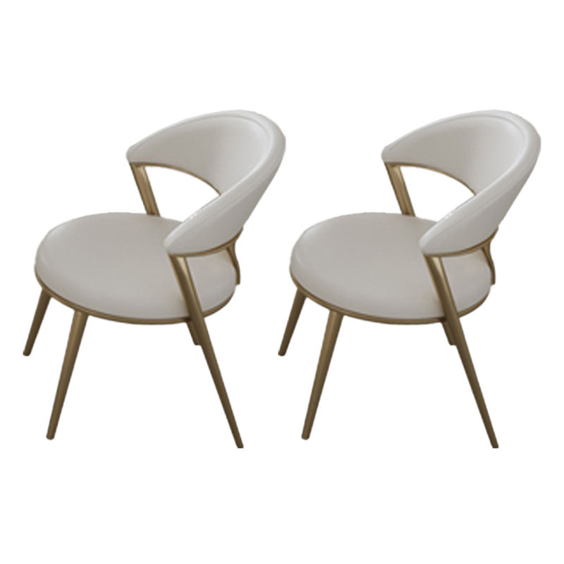 Modern 1/2/5/6 Pieces Acrylic Dining Table Set with White Sintered Stone Top Dinette Set 2 White Chairs Clearhalo 'Dining Room Sets' 'Dining Tables & Seating' 'dining_room_set' 'furn' 'furn_dining_room_set' 'Furniture' 'furniture_dining_room_set' 'Kitchen & Dining Furniture' 'kitchen&dining_furn' 'kitchen' 4570227