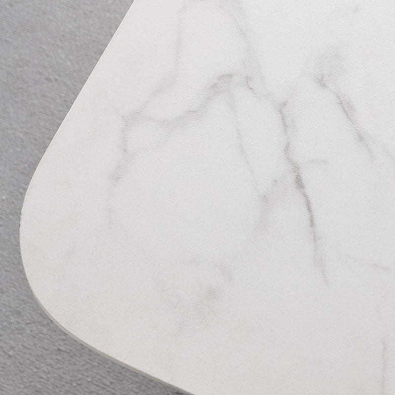 Modern 1/2/5/6 Pieces Acrylic Dining Table Set with White Sintered Stone Top Dinette Set Clearhalo 'Dining Room Sets' 'Dining Tables & Seating' 'dining_room_set' 'furn' 'furn_dining_room_set' 'Furniture' 'furniture_dining_room_set' 'Kitchen & Dining Furniture' 'kitchen&dining_furn' 'kitchen' 4570232