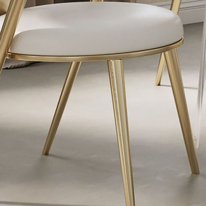 Modern 1/2/5/6 Pieces Acrylic Dining Table Set with White Sintered Stone Top Dinette Set Clearhalo 'Dining Room Sets' 'Dining Tables & Seating' 'dining_room_set' 'furn' 'furn_dining_room_set' 'Furniture' 'furniture_dining_room_set' 'Kitchen & Dining Furniture' 'kitchen&dining_furn' 'kitchen' 4570234