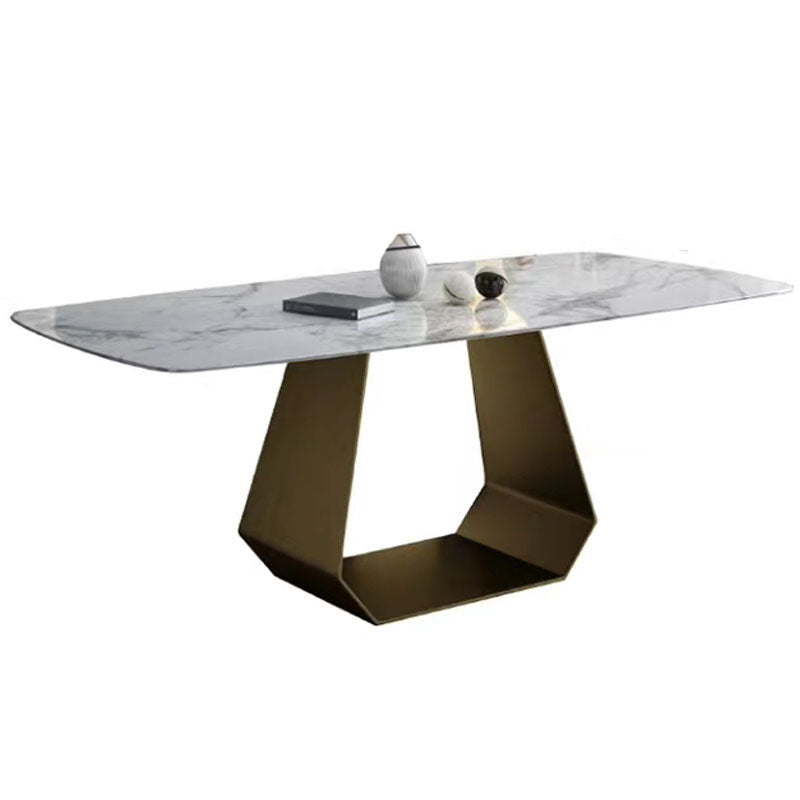 Minimalist 1/4/5/7 Pieces Rectangular Dining Table Set Sintered Stone Furniture for Home Clearhalo 'Dining Room Sets' 'Dining Tables & Seating' 'dining_room_set' 'furn' 'furn_dining_room_set' 'Furniture' 'furniture_dining_room_set' 'Kitchen & Dining Furniture' 'kitchen&dining_furn' 'kitchen' 4570244