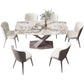 Modern 1/2/5/6/7 Pieces Indoor Kitchen Dining Set Sintered Stone Table and Chair Set 7 Pieces: Table, 6 Chairs Clearhalo 'Dining Room Sets' 'Dining Tables & Seating' 'dining_room_set' 'furn' 'furn_dining_room_set' 'Furniture' 'furniture_dining_room_set' 'Kitchen & Dining Furniture' 'kitchen&dining_furn' 'kitchen' 4570267