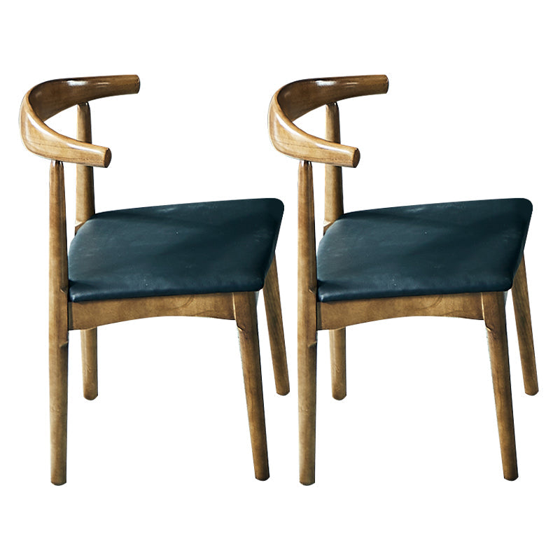 Industrial 1/2/5/7 Pieces Dining Set Solid Wood Dining Table with Leather Chairs 2 Brown Chairs Clearhalo 'Dining Room Sets' 'Dining Tables & Seating' 'dining_room_set' 'furn' 'furn_dining_room_set' 'Furniture' 'furniture_dining_room_set' 'Kitchen & Dining Furniture' 'kitchen&dining_furn' 'kitchen' 4570279