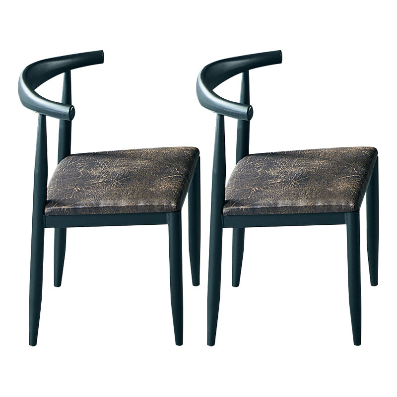 Industrial 1/2/5/7 Pieces Dining Set Solid Wood Dining Table with Leather Chairs 2 Black Chairs Clearhalo 'Dining Room Sets' 'Dining Tables & Seating' 'dining_room_set' 'furn' 'furn_dining_room_set' 'Furniture' 'furniture_dining_room_set' 'Kitchen & Dining Furniture' 'kitchen&dining_furn' 'kitchen' 4570280