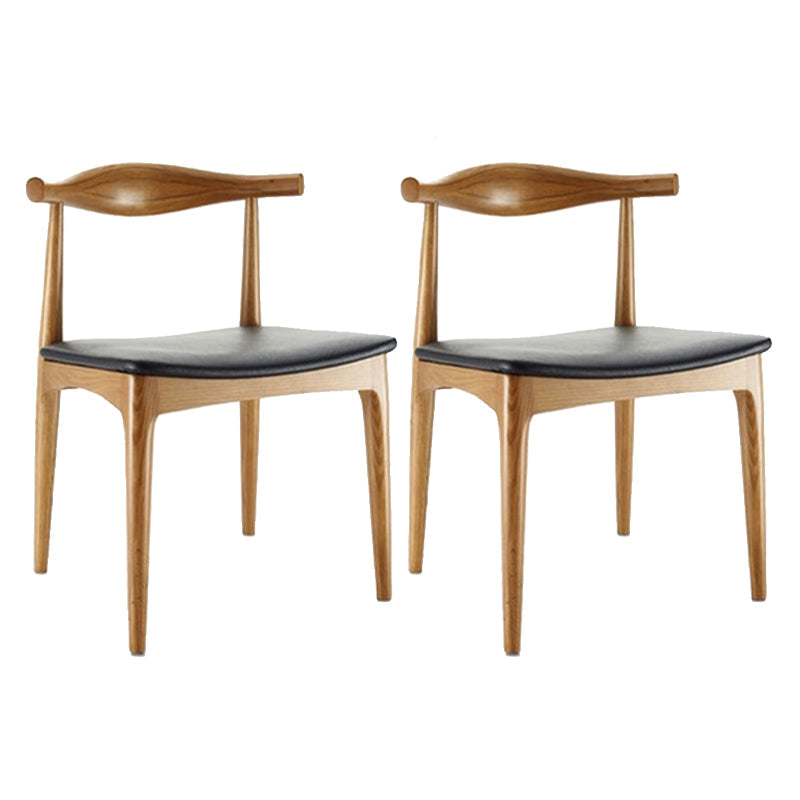 Industrial 1/2/5/7 Pieces Dining Set Solid Wood Dining Table with Chairs 2 Black Chairs Clearhalo 'Dining Room Sets' 'Dining Tables & Seating' 'dining_room_set' 'furn' 'furn_dining_room_set' 'Furniture' 'furniture_dining_room_set' 'Kitchen & Dining Furniture' 'kitchen&dining_furn' 'kitchen' 4570297