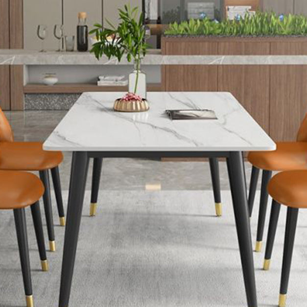 Glam Style 1/2/3/5/7 Pieces Dining Set Sintered Stone Dining Table Set for Home Use Clearhalo 'Dining Room Sets' 'Dining Tables & Seating' 'dining_room_set' 'furn' 'furn_dining_room_set' 'Furniture' 'furniture_dining_room_set' 'Kitchen & Dining Furniture' 'kitchen&dining_furn' 'kitchen' 4570324