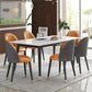 Glam Style 1/2/3/5/7 Pieces Dining Set Sintered Stone Dining Table Set for Home Use Clearhalo 'Dining Room Sets' 'Dining Tables & Seating' 'dining_room_set' 'furn' 'furn_dining_room_set' 'Furniture' 'furniture_dining_room_set' 'Kitchen & Dining Furniture' 'kitchen&dining_furn' 'kitchen' 4570327