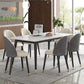 Glam Style 1/2/3/5/7 Pieces Dining Set Sintered Stone Dining Table Set for Home Use Clearhalo 'Dining Room Sets' 'Dining Tables & Seating' 'dining_room_set' 'furn' 'furn_dining_room_set' 'Furniture' 'furniture_dining_room_set' 'Kitchen & Dining Furniture' 'kitchen&dining_furn' 'kitchen' 4570329