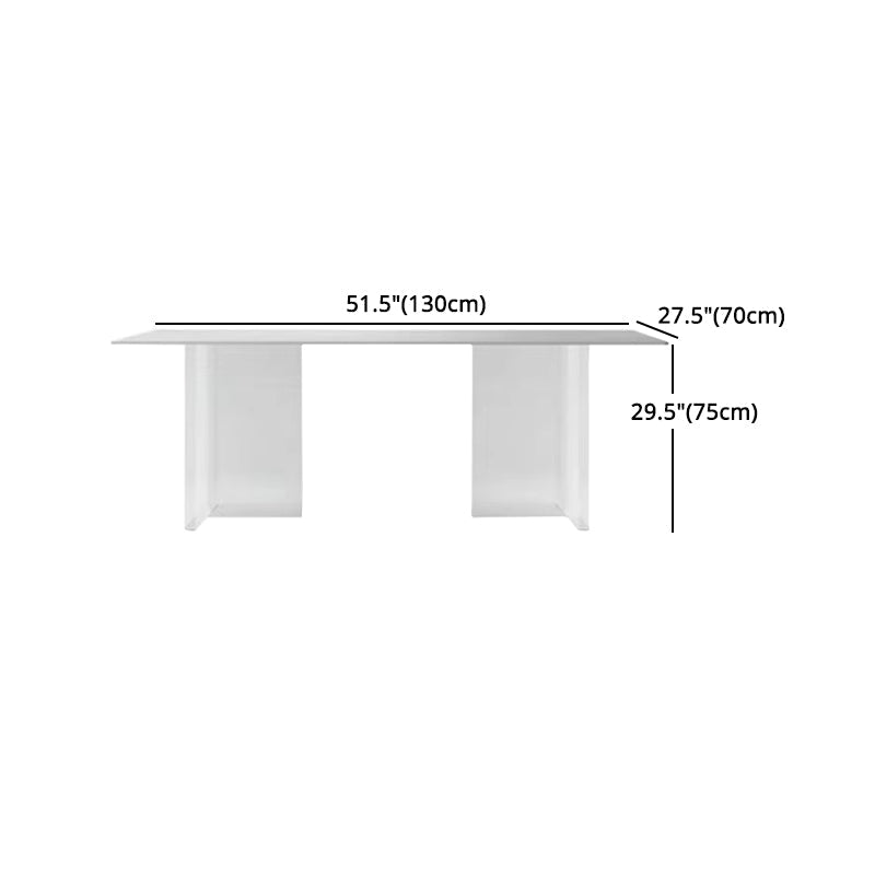Minimalist 1/5/7 Pieces Dining Set with Cushion Chair and Double Pedestal Table Furniture Clearhalo 'Dining Room Sets' 'Dining Tables & Seating' 'dining_room_set' 'furn' 'furn_dining_room_set' 'Furniture' 'furniture_dining_room_set' 'Kitchen & Dining Furniture' 'kitchen&dining_furn' 'kitchen' 4570377