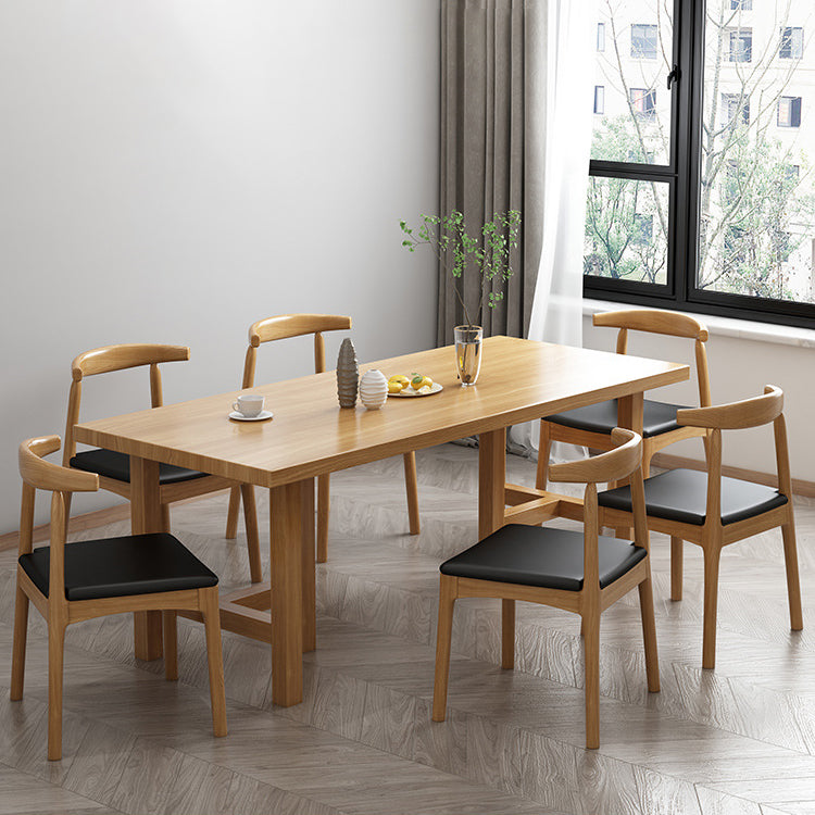 Contemporary 1/2/7 Pieces Dining Set with Solid Wood Table Dining Furniture Clearhalo 'Dining Room Sets' 'Dining Tables & Seating' 'dining_room_set' 'furn' 'furn_dining_room_set' 'Furniture' 'furniture_dining_room_set' 'Kitchen & Dining Furniture' 'kitchen&dining_furn' 'kitchen' 4570388