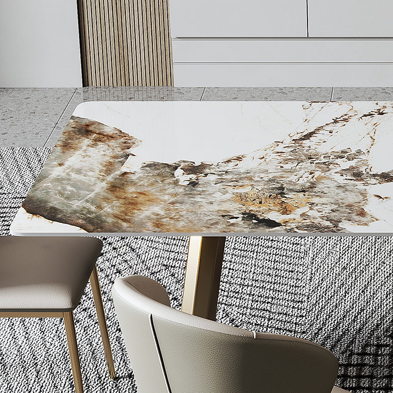 Contemporary Style 1/4/5/6/7 Pieces Furniture Sintered Stone Dining Table Set for Kitchen Clearhalo 'Dining Room Sets' 'Dining Tables & Seating' 'dining_room_set' 'furn' 'furn_dining_room_set' 'Furniture' 'furniture_dining_room_set' 'Kitchen & Dining Furniture' 'kitchen&dining_furn' 'kitchen' 4570422