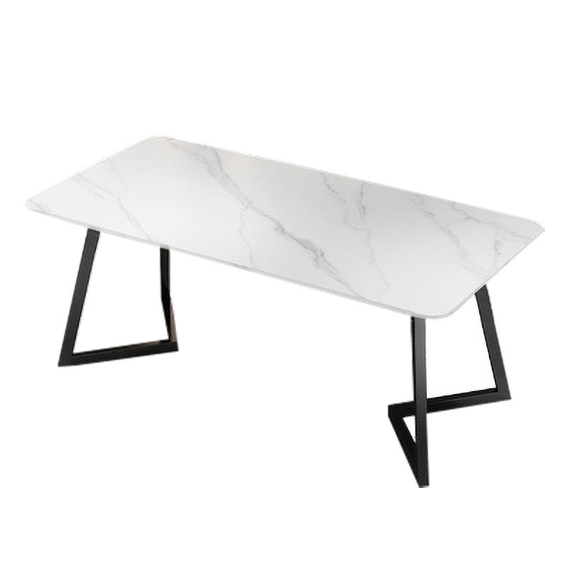 Modern 1/4/5/7 Pieces Dining Set Sintered Stone Dining Table with Leather Chairs Clearhalo 'Dining Room Sets' 'Dining Tables & Seating' 'dining_room_set' 'furn' 'furn_dining_room_set' 'Furniture' 'furniture_dining_room_set' 'Kitchen & Dining Furniture' 'kitchen&dining_furn' 'kitchen' 4570429