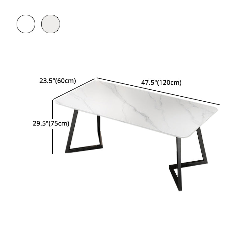 Modern 1/4/5/7 Pieces Dining Set Sintered Stone Dining Table with Leather Chairs Clearhalo 'Dining Room Sets' 'Dining Tables & Seating' 'dining_room_set' 'furn' 'furn_dining_room_set' 'Furniture' 'furniture_dining_room_set' 'Kitchen & Dining Furniture' 'kitchen&dining_furn' 'kitchen' 4570440