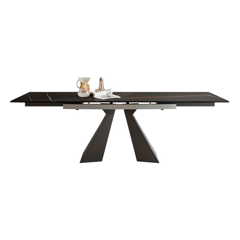 Modern 1/4/5/7 Pieces Dining Set Rectangle Black Dining Table Set for Home Use Clearhalo 'Dining Room Sets' 'Dining Tables & Seating' 'dining_room_set' 'furn' 'furn_dining_room_set' 'Furniture' 'furniture_dining_room_set' 'Kitchen & Dining Furniture' 'kitchen&dining_furn' 'kitchen' 4570445