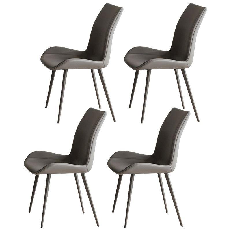 Modern 1/4/5/7 Pieces Dining Set Rectangle Black Dining Table Set for Home Use 4 Grey Chairs Clearhalo 'Dining Room Sets' 'Dining Tables & Seating' 'dining_room_set' 'furn' 'furn_dining_room_set' 'Furniture' 'furniture_dining_room_set' 'Kitchen & Dining Furniture' 'kitchen&dining_furn' 'kitchen' 4570446