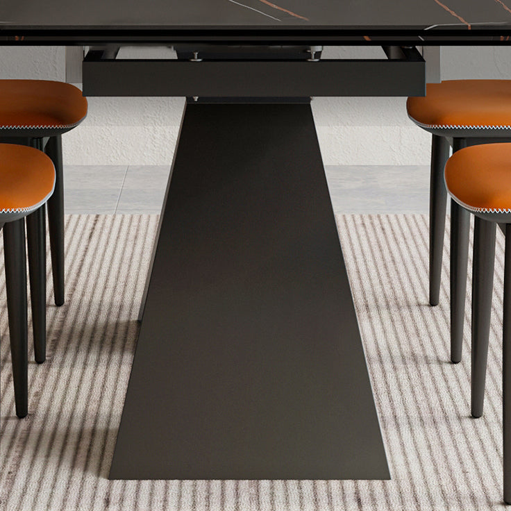 Modern 1/4/5/7 Pieces Dining Set Rectangle Black Dining Table Set for Home Use Clearhalo 'Dining Room Sets' 'Dining Tables & Seating' 'dining_room_set' 'furn' 'furn_dining_room_set' 'Furniture' 'furniture_dining_room_set' 'Kitchen & Dining Furniture' 'kitchen&dining_furn' 'kitchen' 4570456